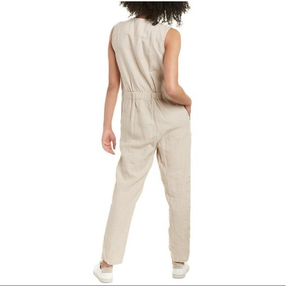Eileen Fisher Organic Linen Round Neck Jumpsuit - Picture 10 of 10